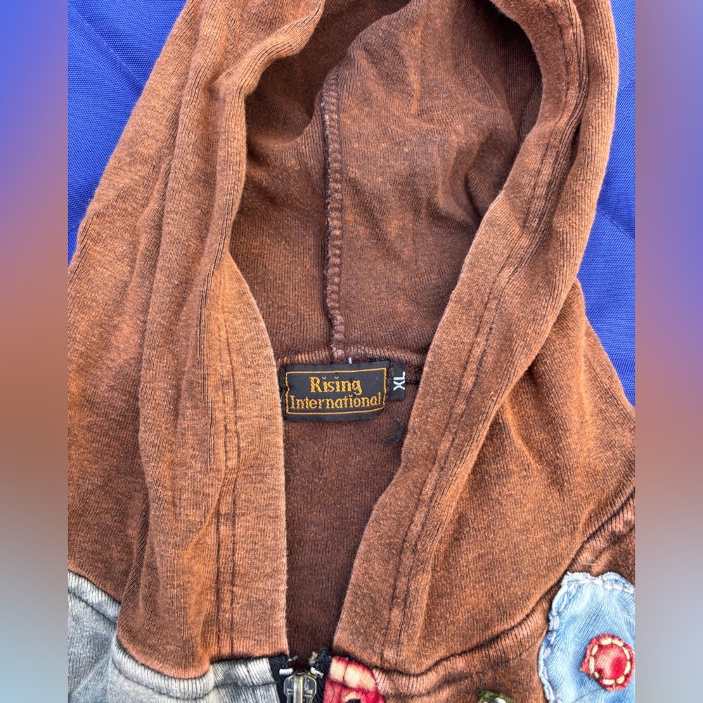 Boho patchwork hoodie - Picture 3 of 4